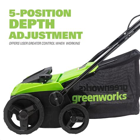 Greenworks 13 Amp Corded Dethatcher Scarifier to keep your lawn healthy