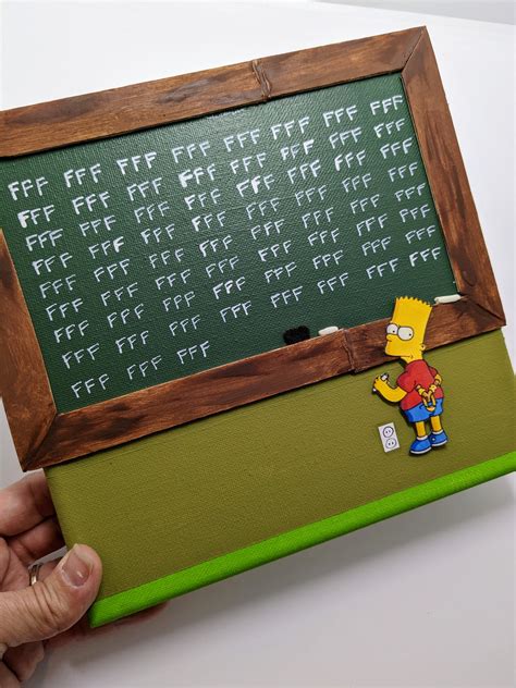 PERSONALIZADO Bart Simpson Chalkboard Art / Acrílico y técnica - Etsy México