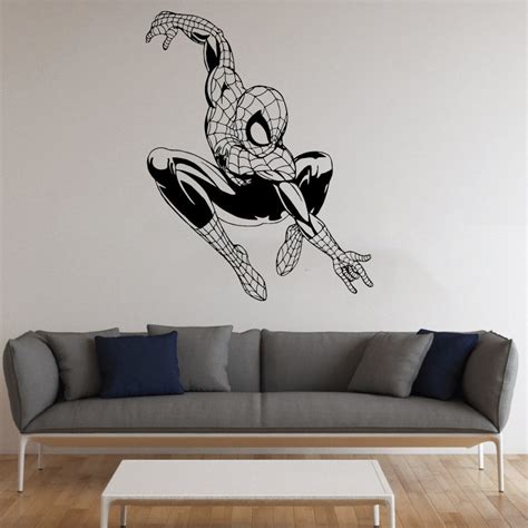 Spider-Man Wall Decal Spider-Man Vinyl Sticker Comics Wall | Etsy