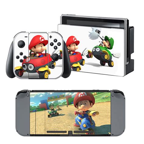 For Nintendo Switch Gamepad Super Mario Sticker Skins Decals Paster New ...