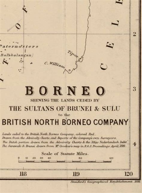 1881 map of North... - North Borneo Historical Society