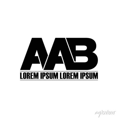 Aab letter monogram logo design vector posters for the wall • posters corporate, alphabet ...