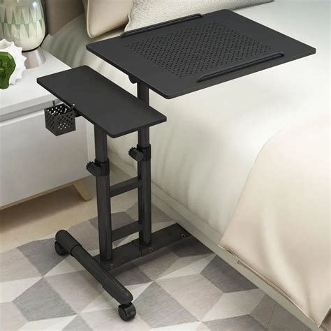 Foldable Computer Table Adjustable &Portable Laptop Desk Bed Table Lifted Standing Desk With ...