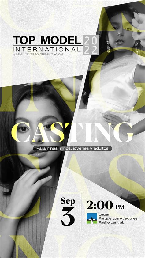 Flyer design for Top model international 2022 casting call by Miguel Angel Perdomo. Creative ...