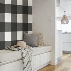 NuWallpaper™ Charcoal Farmhouse Plaid Peel & Stick Wallpaper Roll at Menards®