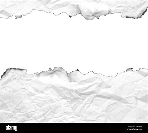 burnt edge paper with space for text on white background Stock Photo ...