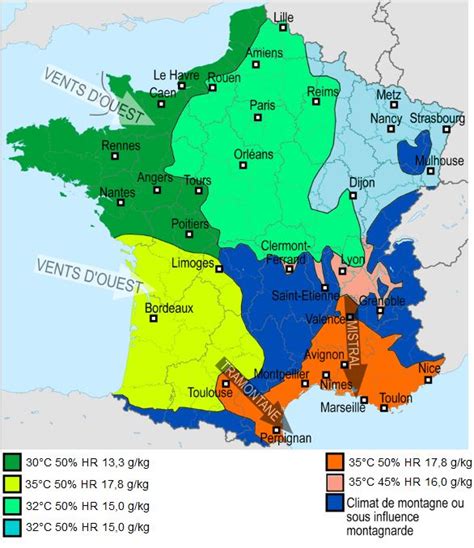 Carte de l'humidité en France, outil pour la déshumidification | Dessica