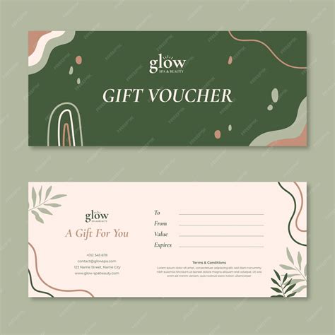 Free Vector | Abstract spa gift voucher template