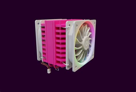 3D model girl pink rgb cpu cooler gamer gaming pc computer lowpoly VR / AR / low-poly | CGTrader