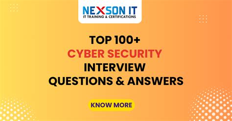 Top 100+ Cyber Security Interview Questions And Answers - Nexson IT Academy