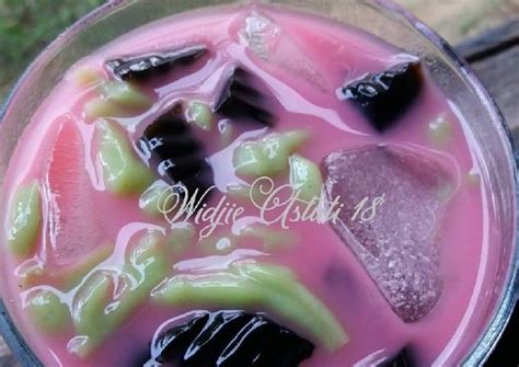 Resep 26. Es Cendol Cincau Sirup Frambozen oleh Widjie Astuti - Cookpad