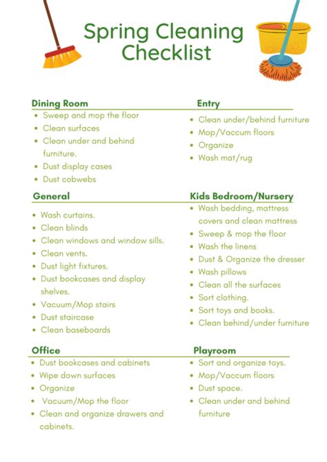 Spring Cleaning Checklist Printable - Adanna Dill