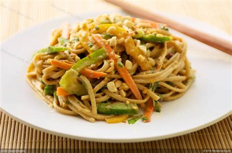 Udon Noodle Salad with Asian Peanut Sauce Recipe