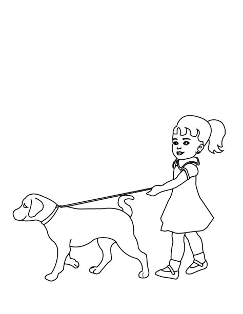 Dog Walking Drawing at GetDrawings | Free download