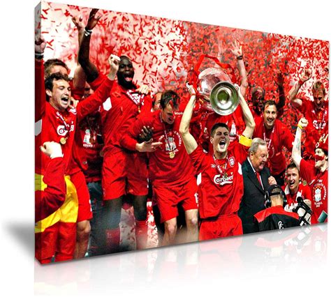 Steven Gerrard Liverpool Champions Icon Canvas Wall Art Picture Print ...