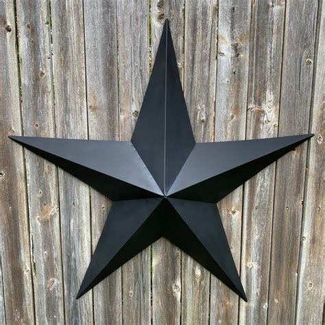 12", 17", 24", 30", 36" RUSTIC BLACK BARN METAL STAR WALL ART WESTERN ...