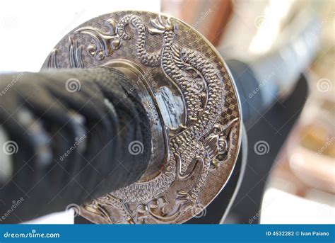 Hilt Of A Japanese Katana Stock Photography - Image: 4532282