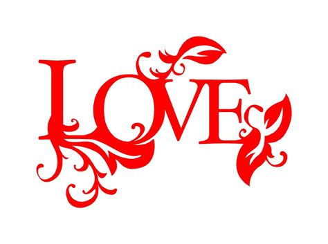 Love Word Art Decals