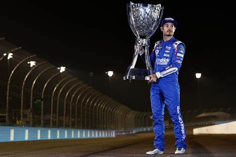 Portraits of a champion: 2021 title winners with their trophies | NASCAR