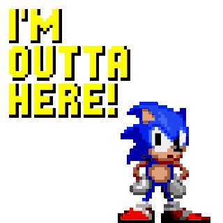 Sonic Cd Im Outta Here Sticker - Sonic cd Im outta here Sonic the ...