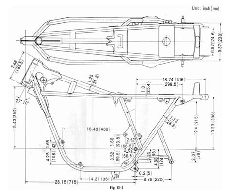 Honda cb750 Frame Blueprints