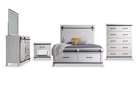 Montana 5 Piece King White Storage Platform Bedroom Set | Bob's ...