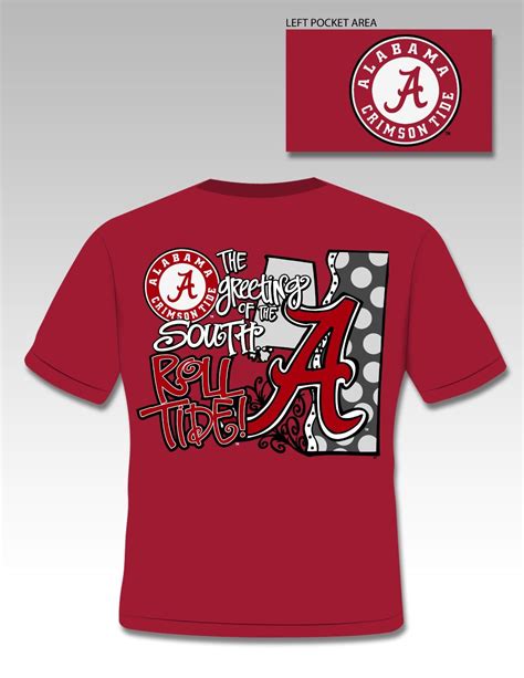 Roll Tide - The Greeting of the South - Alabama - Ladies T-Shirt | Alabama shirts, T shirts for ...