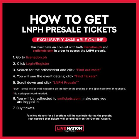 Reminder! LNPH Presale for Rod... - Live Nation Philippines