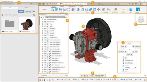 Fusion Help | Tour the interface | Autodesk