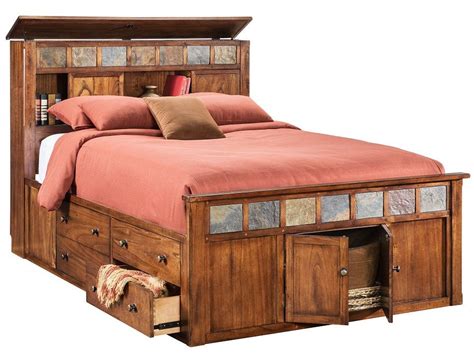 Sante Fe Collection - Dark Queen Captains Bedstead | Captains bed, King size bed frame diy, Bed ...