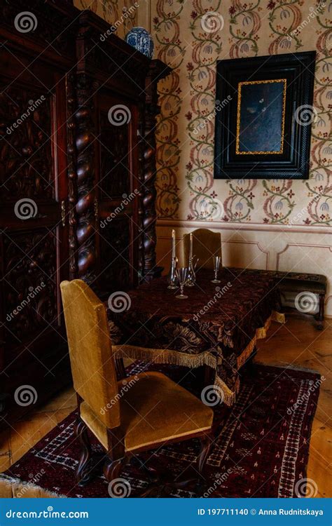 Castle Interior. Room with Renaissance Furniture Editorial Image - Image of czech, beautiful ...