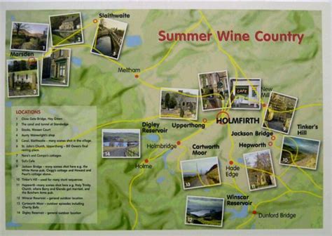 Locations Map - Last of The Summer Wine Gift Shop | Summer wines, Last of summer wine, Location map