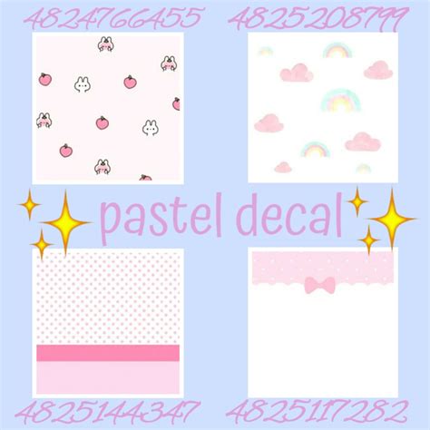 Pastel decal code! | Bloxburg decals codes, Bloxburg decals codes ...