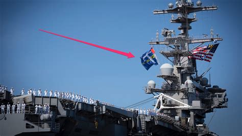 USS George HW Bush aircraft carrier rocks battle flag on return home ...