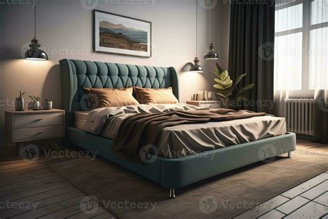 AI generated Bedroom interior. Interior design concept. generative ai ...