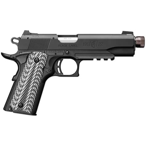 Browning 1911-22 Black Label Full Size, Semi-automatic, .22LR, 4.875 Barrel, 10 Round - 667042 ...