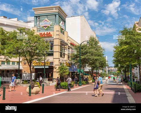 SILVER SPRING, MARYLAND, USA - Downtown Silver Spring shopping district ...