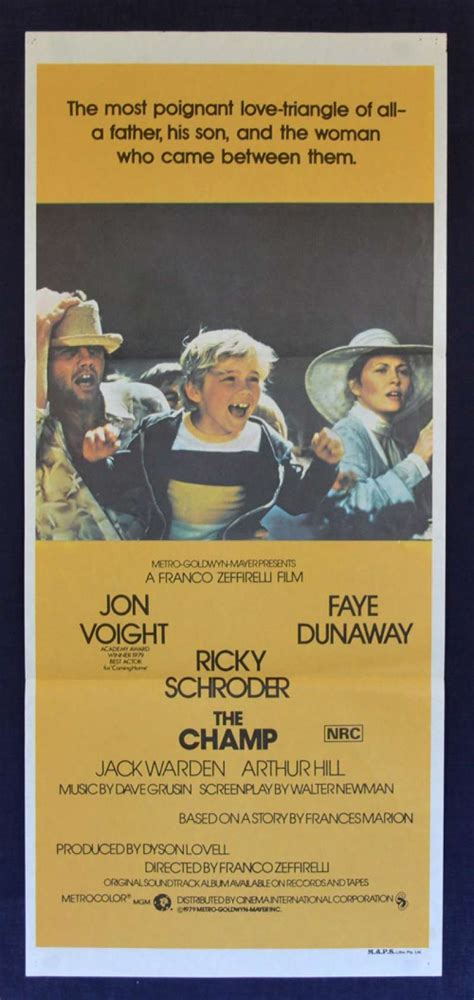 All About Movies - The Champ 1979 Daybill Movie Poster Jon Voight Ricky Schroder Franco Zeffirelli