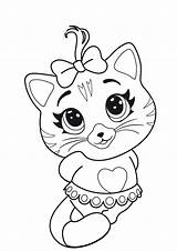 Printable Coloring Pages Cats sketch template