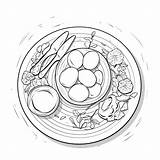 Premium Photo  Black And White coloring Picture Of A omelette sketch template