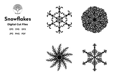 Snowflakes Cut Files, Laser Cut Template Graphic by 632imagine · Creative Fabrica