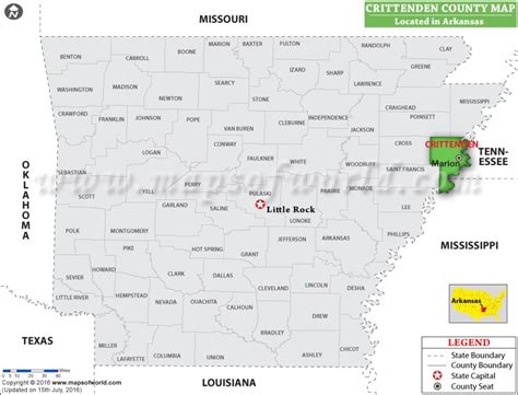 Crittenden County Map, Arkansas