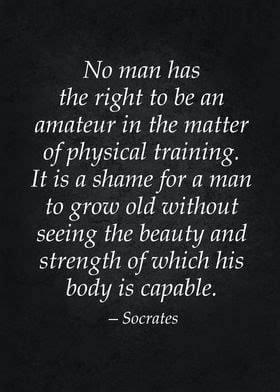 'Socrates Fitness Quote' Poster by CHAN | Displate in 2023 | Quote ...