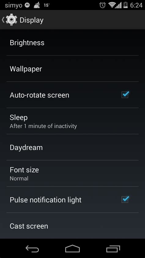 How to change the display settings in Android - HEXAMOB