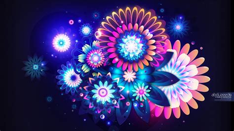 1600x900 resolution | multicolored flower digital wallpaper, Rik Oostenbroek, abstract, flowers ...