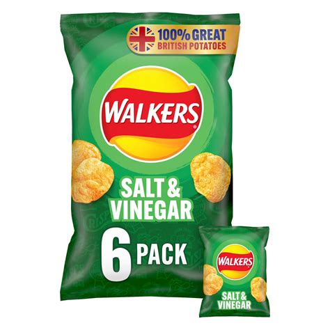 Walkers Salt & Vinegar Multipack Crisps 6x25g | Multipack Crisps | Iceland Foods