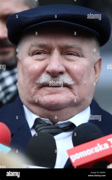 Gdansk, Poland 16th, November 2014 Former President of Poland Lech Walesa, his wife Danuta ...