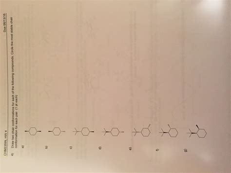 Solved Draw two chair conformations for each of the | Chegg.com