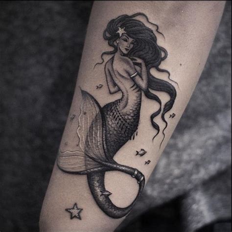 50 Beautiful and Cute Mermaid Tattoos Designs and Ideas