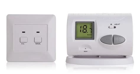 Room Digital Wireless Battery Operated Thermostat With Central Heating ...